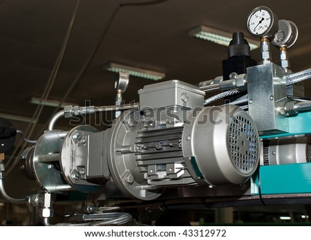 Electrical and pressure measurement parts of machine Royalty-Free Stock Photo #43312972