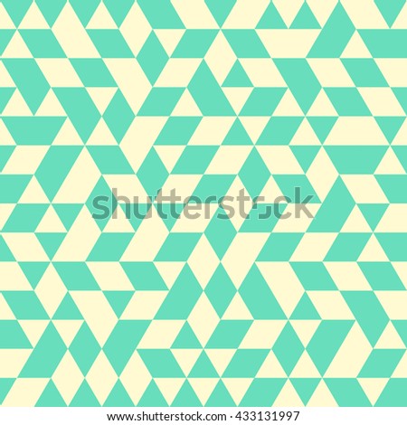 Geometric vector pattern with colored triangles. Seamless abstract background