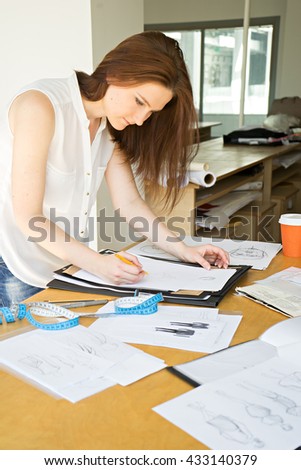 image of attractive young designer in process