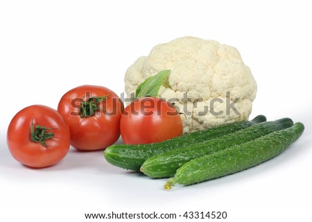 Tomatoes and cucumbers.
