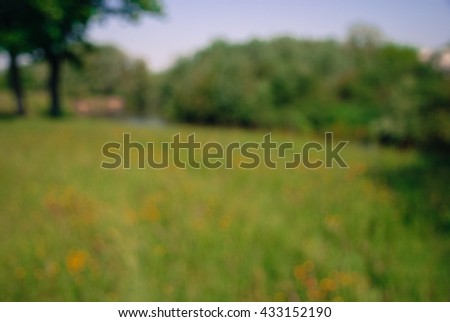 blurred landscape, park