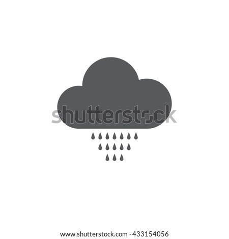 rain icon vector, weather logo illustration, forecast pictogram isolated on white