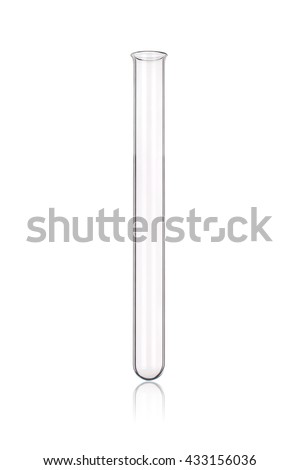 Laboratory test-tube isolated on white Royalty-Free Stock Photo #433156036