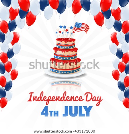 American Independence Day. 4th of July USA Holiday. Vector illustration