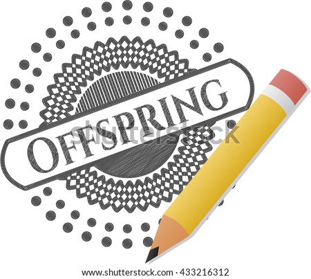 Offspring emblem with pencil effect