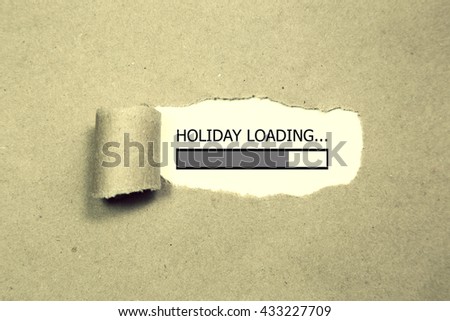 Design of progress bar, holiday loading bar with torn Brown paper 