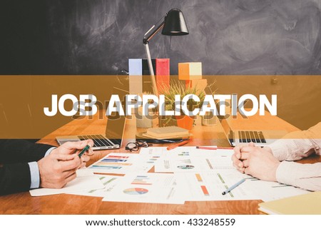 Two Businessman Job Application working in an office