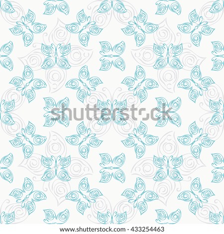 Butterfly seamless pattern. Butterfly background. Butterfly wallpaper. Vector illustration.