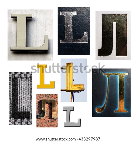 Collection alphabet. Letter L Royalty-Free Stock Photo #433297987