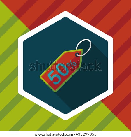shopping sale price tag flat icon with long shadow,eps10