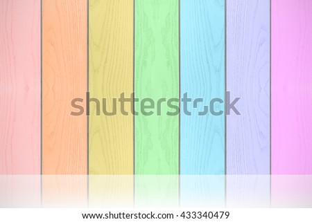 Colorful rainbow wood textured, image is horizontal art pattern background, effect light.