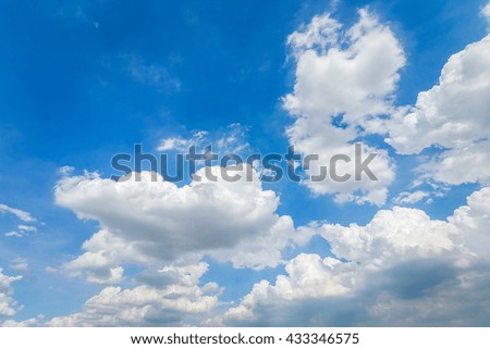 background bright blue sky with clouds