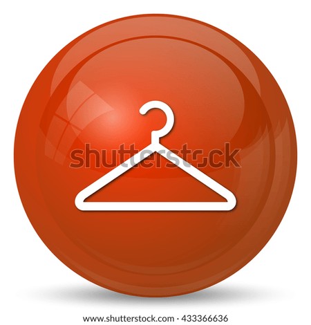 Hanger icon. Internet button on white background.

