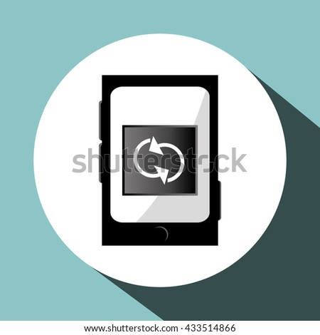 Smartphone design. Media icon. Flat illustration, vector graphic