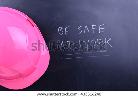 Mining and Construction Site  Safety Concept with a Pink Hard Hat for Female workers