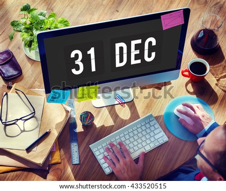New Year Technology Date Graphic Concept