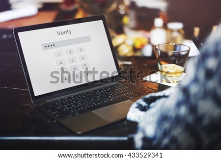 Log in Secured Access Verify Identity Password Concept