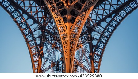 The Eiffel Tower in Paris, France, which is 300m tall and built in 1889 for the Exposition Universelle on the centenary of the revolution