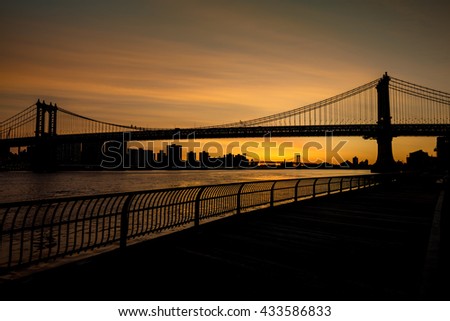 Morning colors and the bridges of New York City