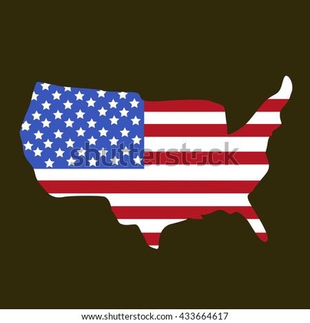 USA map flag