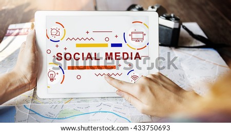Social Media Online Network Technology Graphic Concept