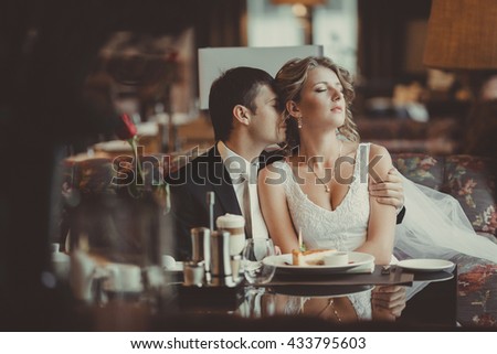 amazing young  couple relaxing after dance