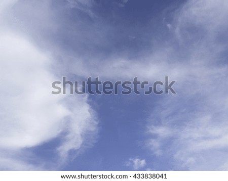 beautiful clouds in bright blue sky