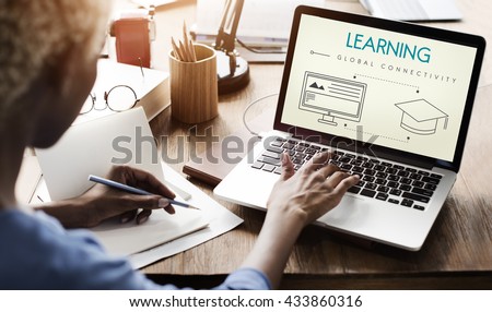 Learning Global Connectivity Technology Graphic Concept Royalty-Free Stock Photo #433860316