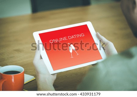 Online Dating app on computer screen