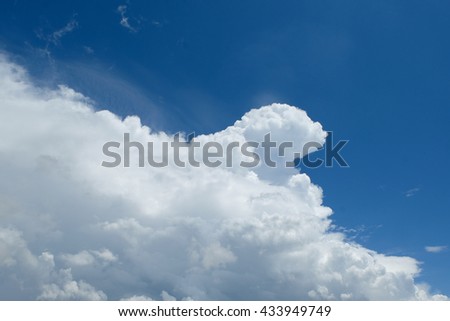 clouds in the blue sky background 