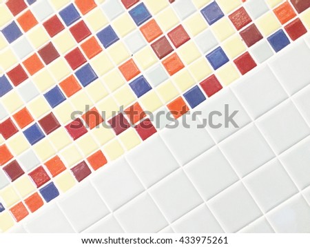 small colorful square tiles, decorative mosaic