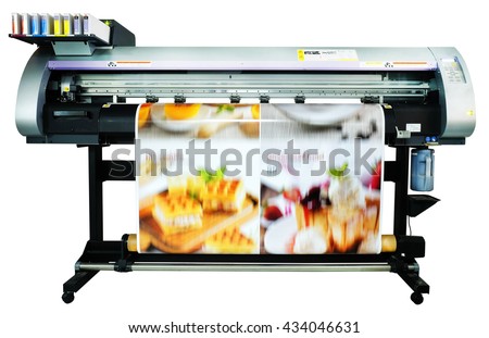 large format ink jet printer Royalty-Free Stock Photo #434046631