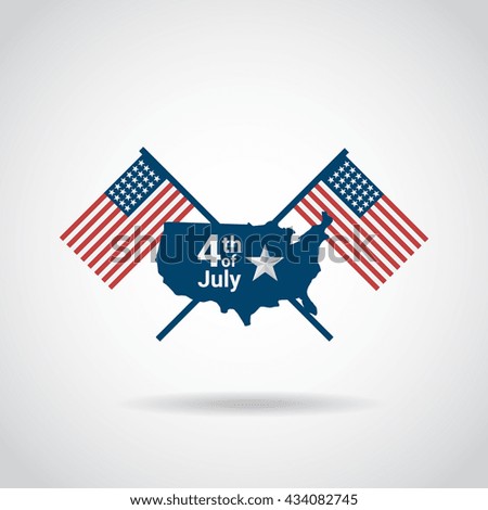 american independence day icon design background, 4th july icon vector illustration

