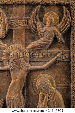 bronze Icon plaster picture