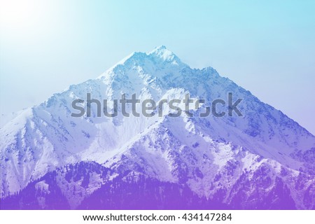 Winter mountain peak