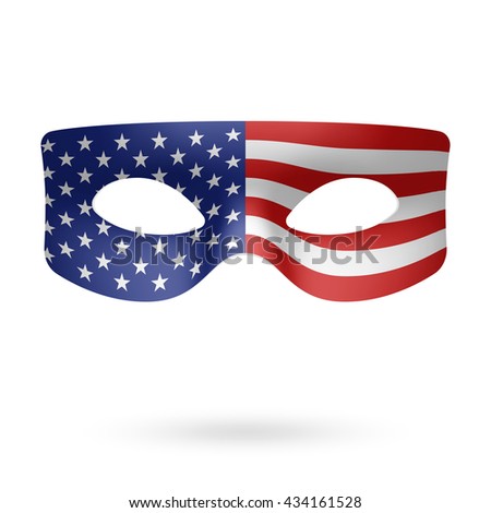 USA Flag Masquerade Mask vector illustration
