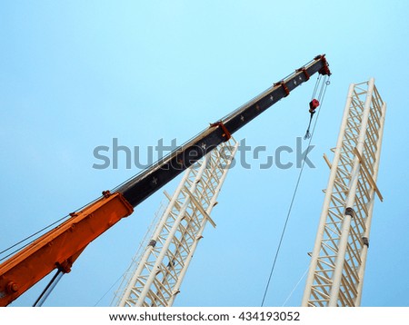 Man Working on the Working at height,sign board