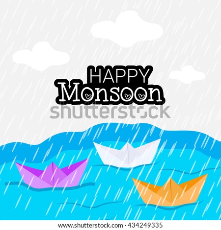 Vector illustration of a background for Monsoon season.