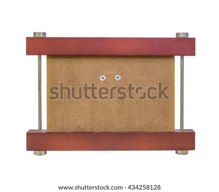 Wooden and metal frame.