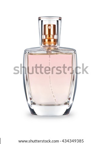 Perfume bottle isolated on white background Royalty-Free Stock Photo #434349385