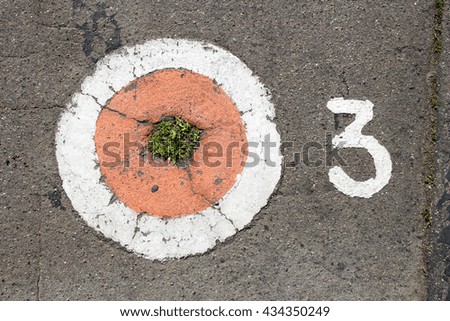 symbols on the pavement