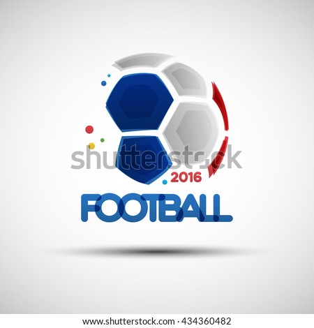 Football championship banner. Vector illustration of abstract soccer ball for your design