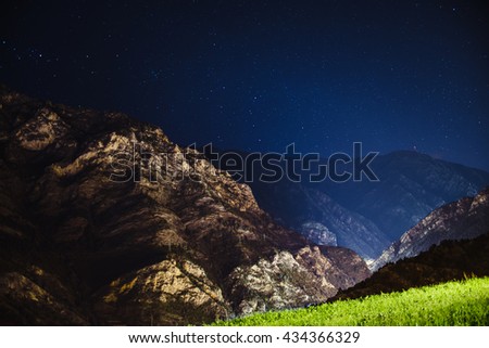 Night in the mountains of Andorra