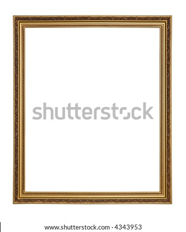 empty picture frame isolated on white "Clipping Paths"