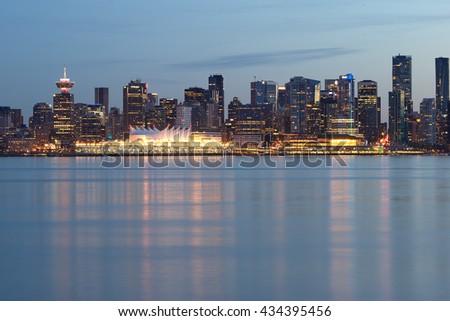 the image of vancouver city night view 