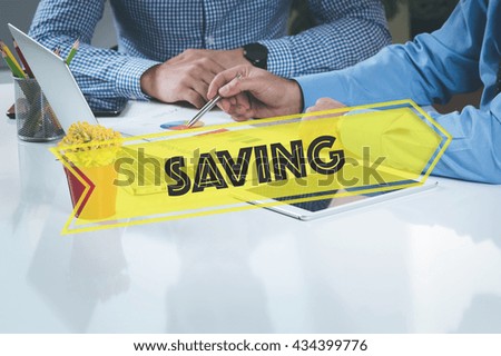 BUSINESS WORKING OFFICE Saving TEAMWORK BRAINSTORMING CONCEPT