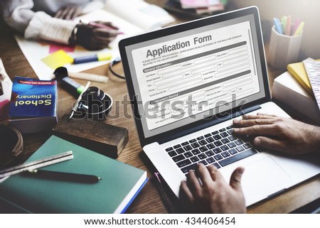 Online Web Job Application Form Concept Royalty-Free Stock Photo #434406454
