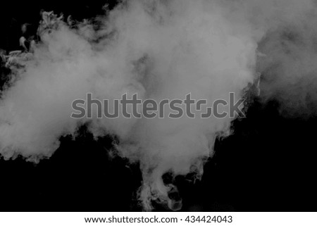 Smoke isolated on black background

