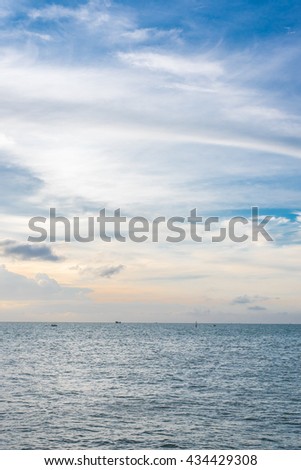 The sky and the clouds,sea