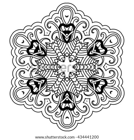 Vector Mandala for coloring